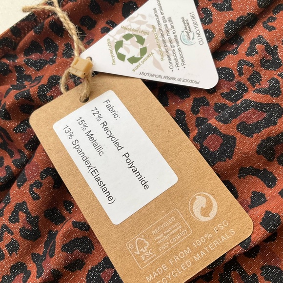 Berlook Small Leopard Print Cover Up Skirt Dark Coffee New - Picture 5 of 8